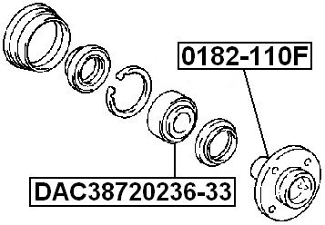 9036938011 - Front Wheel Bearing (38X72X36X33) For Toyota - Febest - Image 2